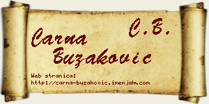 Čarna Buzaković vizit kartica
